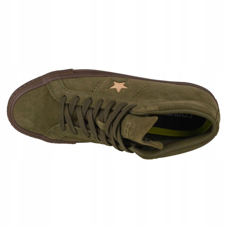 Converse One Star Pro Suede Mid M 157869C skor grön 2