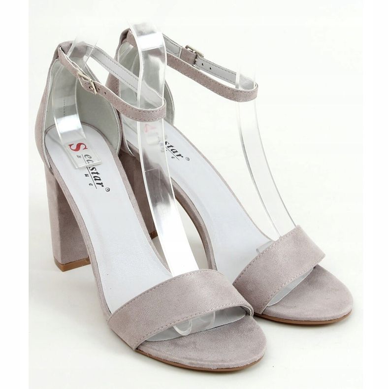 Grå sandaler på stolpen AF03P Grå 1