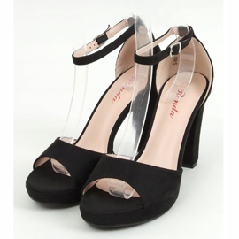 Svart S-850 Svart platå sandaler 1