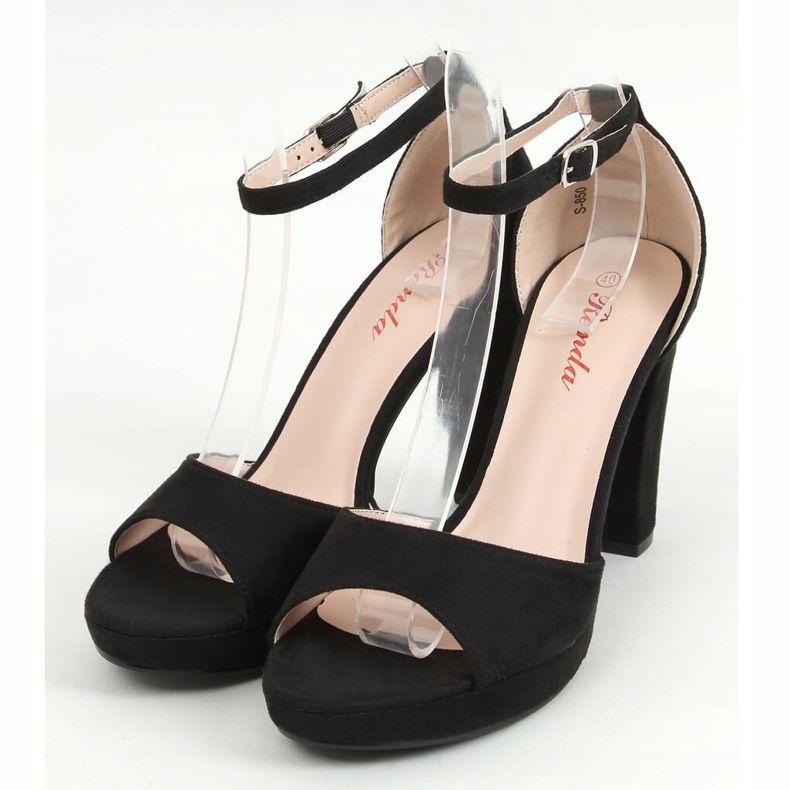 Svart S-850 Svart platå sandaler 1