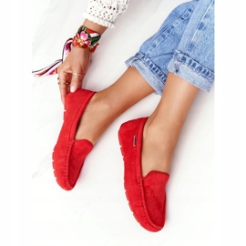 PH1 Röda loafers i mocka från San Marino för kvinnor 2