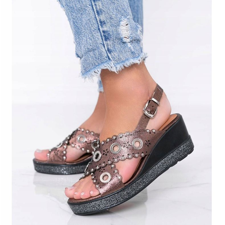 Brun metallic kil sandaler Mån 1