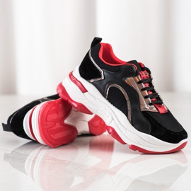 Sneakers på FASHION -plattformen svart röd 1