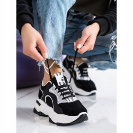 Sneakers på FASHION -plattformen svart silver- 2