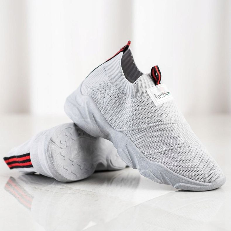 SHELOVET Fashion Slip-On Sneakers grå 1