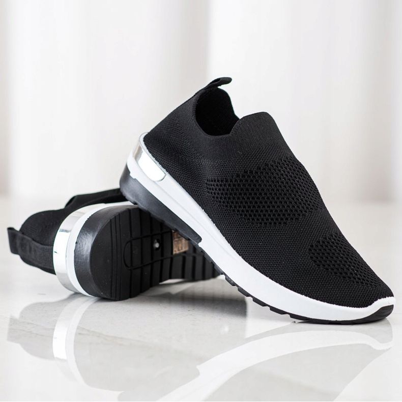 SHELOVET Slip On Sneakers svart 1
