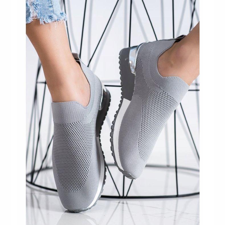 Renda Grå Openwork -sneakers 2