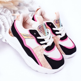 Barnsportskor Sneakers Neonrosa Game Time vit svart 2