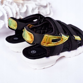 Barnsportsandaler med kardborreband Black Flyn svart 1