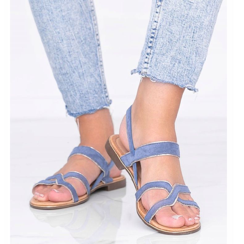 Rosina blå sandaler för kvinnor 1