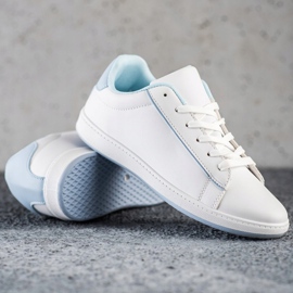 SHELOVET Lågt sneakers med ekoläder vit 1