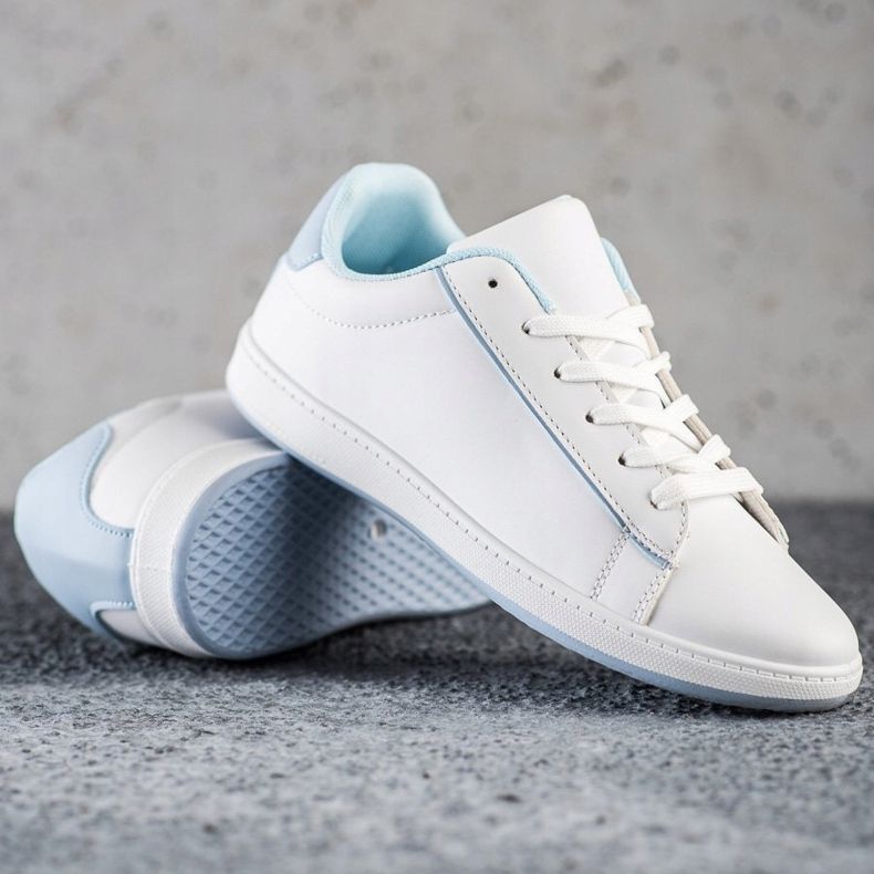 SHELOVET Lågt sneakers med ekoläder vit 1