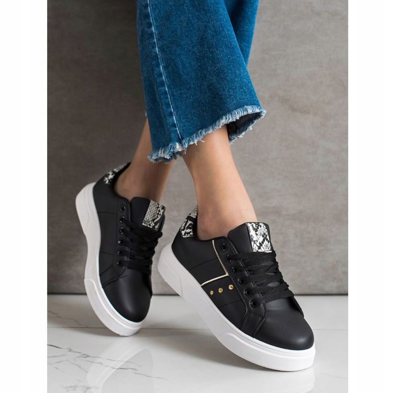 SHELOVET Eco Leather Sneakers svart 2