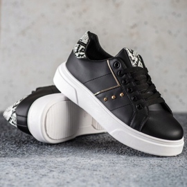 SHELOVET Eco Leather Sneakers svart 1