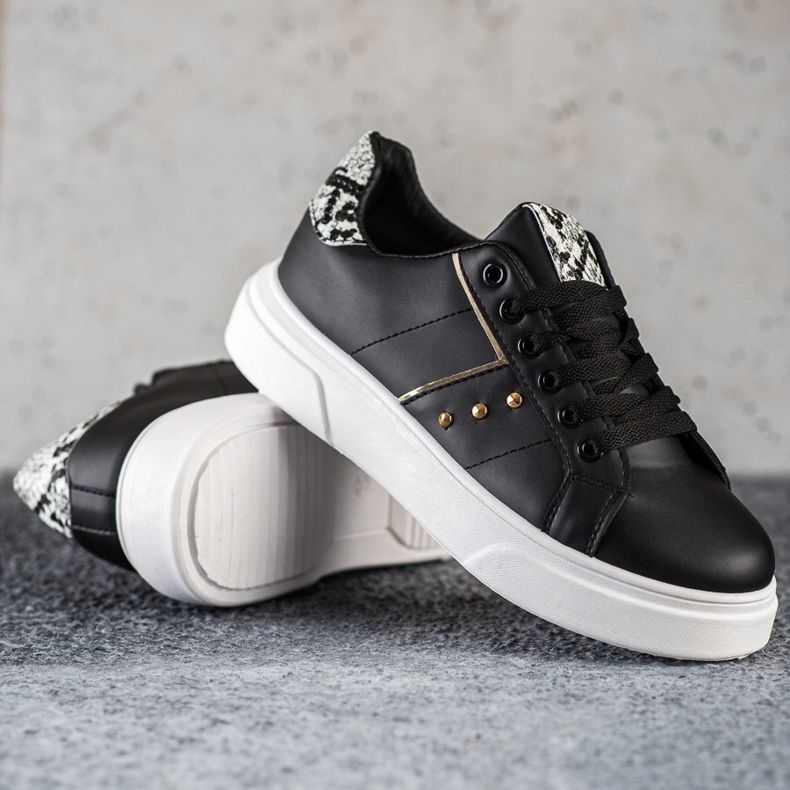 SHELOVET Eco Leather Sneakers svart 1