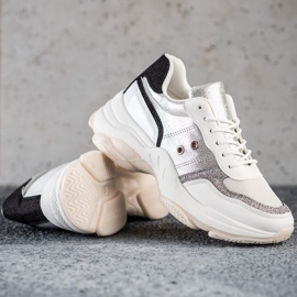 SHELOVET Bekväma trendiga sneakers vit mångfärgad 1