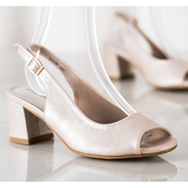 Goodin Gyllene skimrande sandaler beige 1