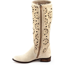 Olivier Kvinnors ljusbeige genomskinliga stövlar 1