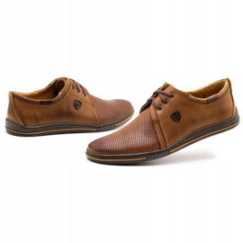 Polbut Herrläderskor 343p OpenWork Camel brun 4