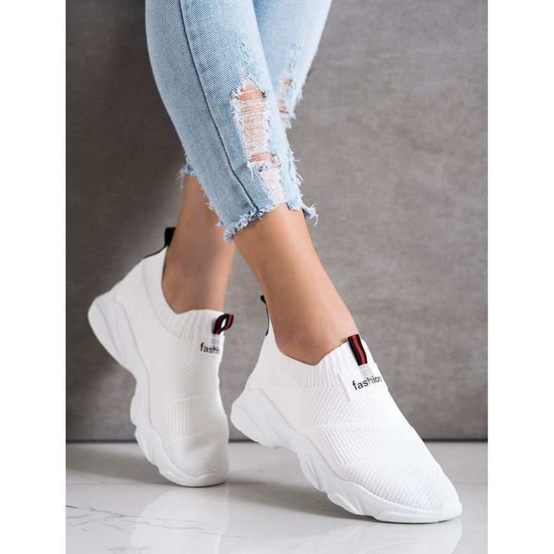 SHELOVET Fashion Slip-On Sneakers vit 1