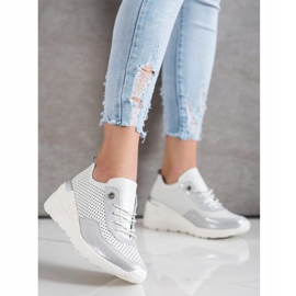 Goodin Wedge Sneakers i läder vit 1