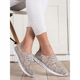 Goodin Lätta läderskor beige brun 1