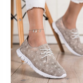 Goodin Lätta läderskor beige brun 2