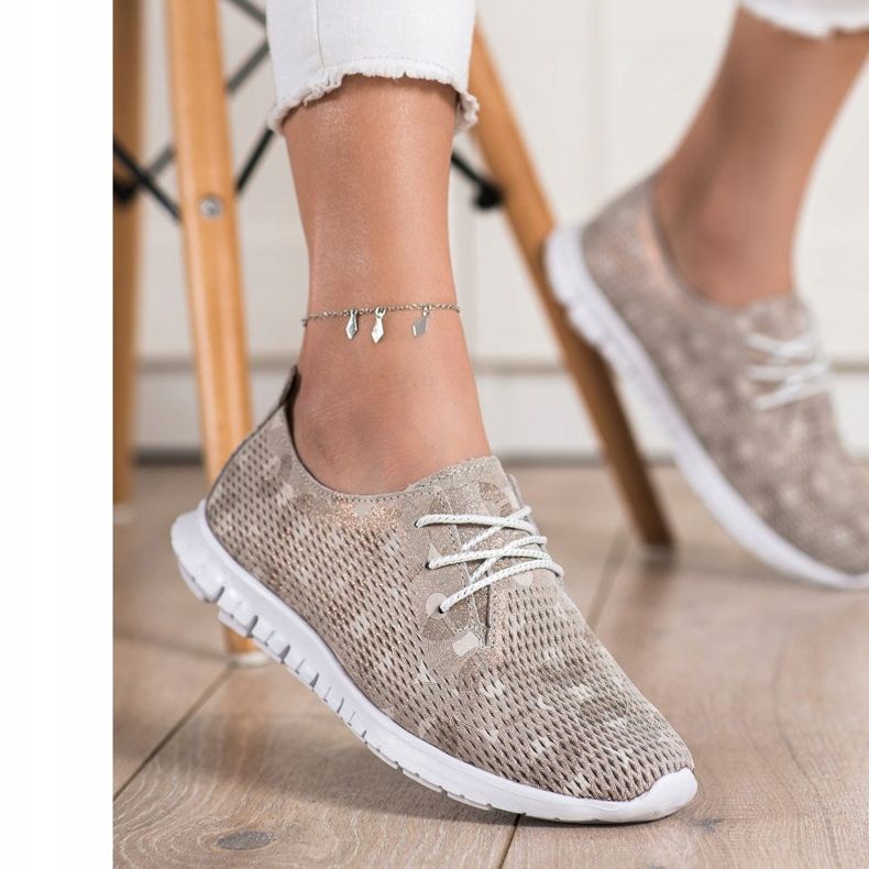 Goodin Lätta läderskor beige brun 2