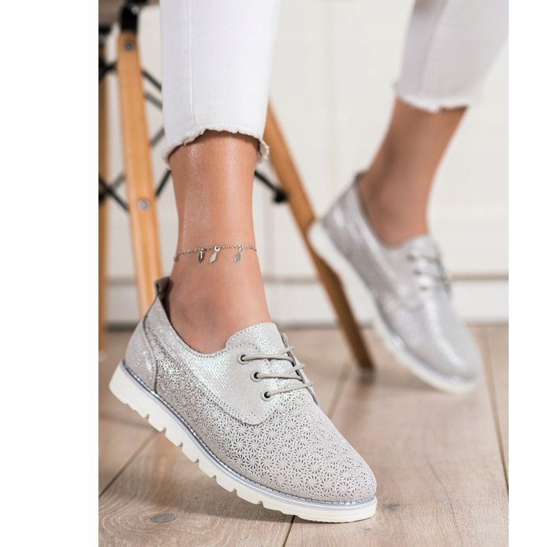 Goodin Läder Openwork skor mångfärgad gyllene 1