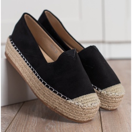 Primavera Espadrilles på plattformen svart 2