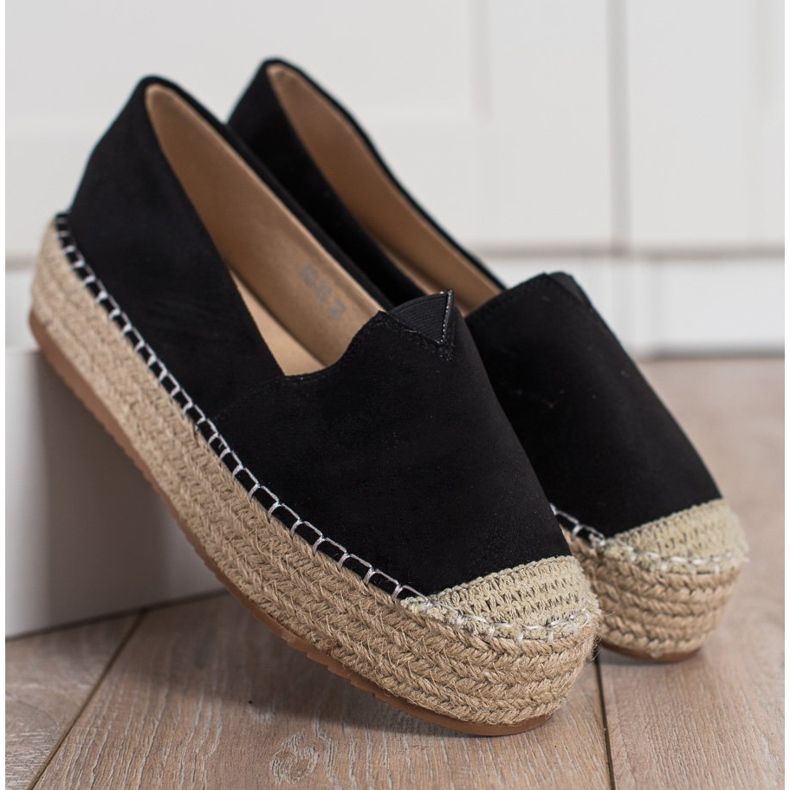 Primavera Espadrilles på plattformen svart 2