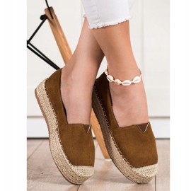 Primavera Espadrilles på plattformen brun 1