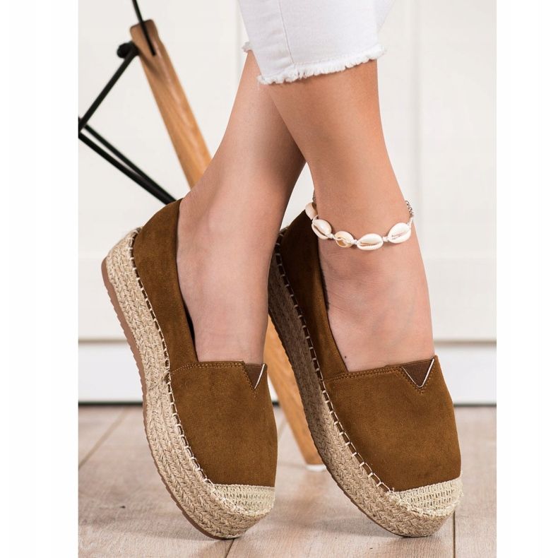 Primavera Espadrilles på plattformen brun 1