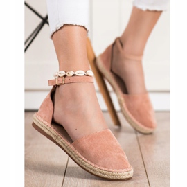 Small Swan Bekväma mocka espadriller rosa 1