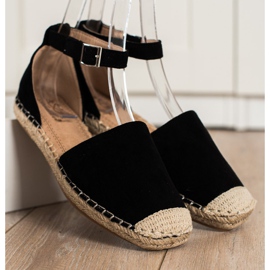 Small Swan Svart Espadrilles med spänne 2