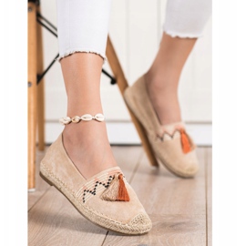 Melisa Espadrilles med fransar beige 1