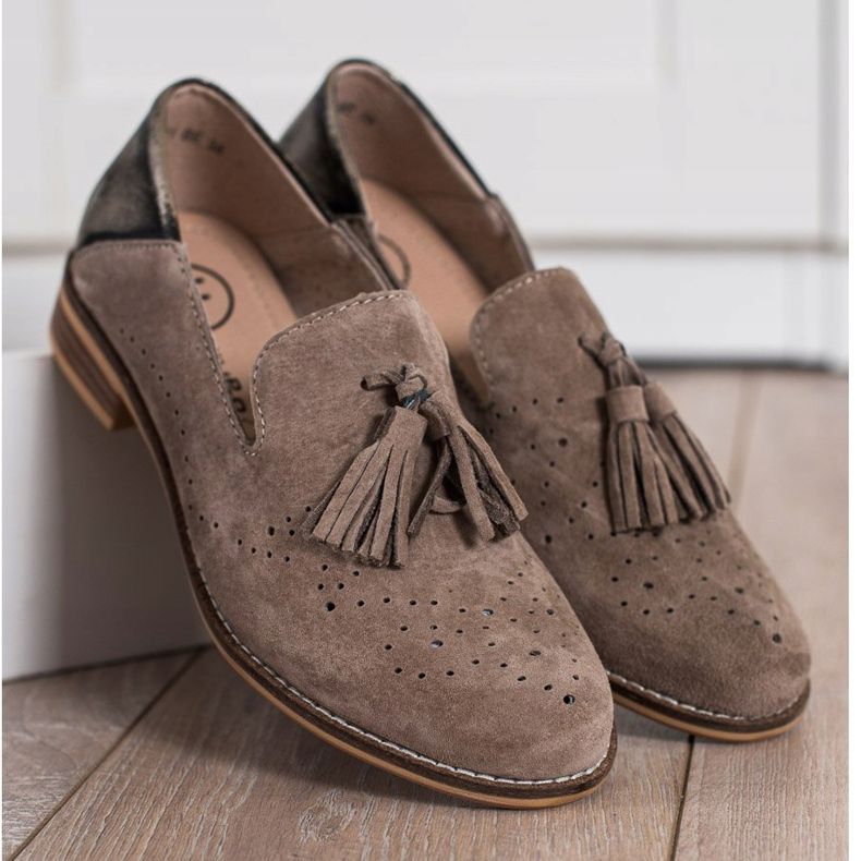 Filippo Läderherrar med fransar brun 2