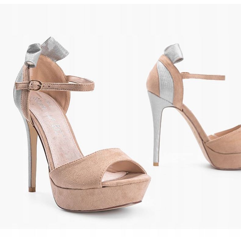 Beige sandaler på en nål Mistery 1