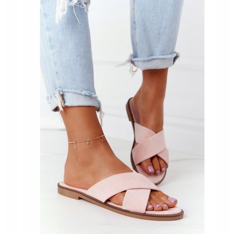 Edesa i velourrosa tofflor för kvinnor 2