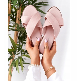 Edesa i velourrosa tofflor för kvinnor 1