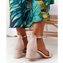 Mocka Sandaler med hög klack Beige Janet 1