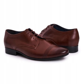 Bednarek Polish Shoes Män läder tofflor Bednarek 804 mörkbrun 3