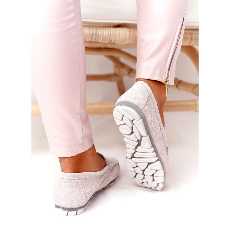 Rio Flore Eco-Friendly Leather Loafers Beige grå 4