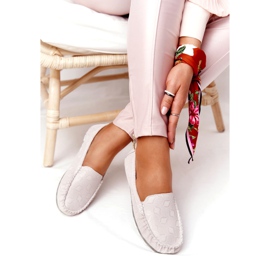 Rio Flore Eco-Friendly Leather Loafers Beige grå 2