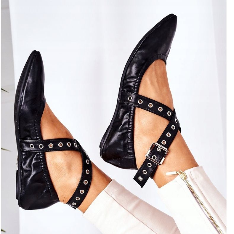 Vikta Lu Boo svarta Ballerinor 1