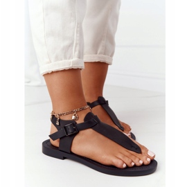 Läder Sandaler Flip-flops Big Star HH274700 Svart 1