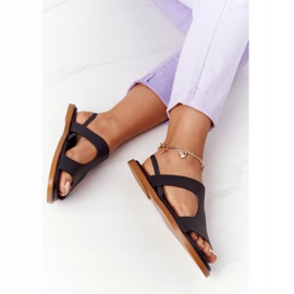 Lädersandaler med manschett Big Star HH274715 Svart 1