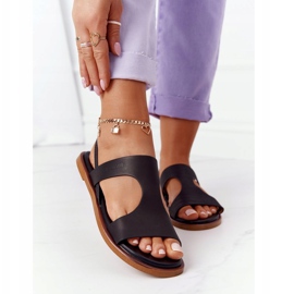 Lädersandaler med manschett Big Star HH274715 Svart 2