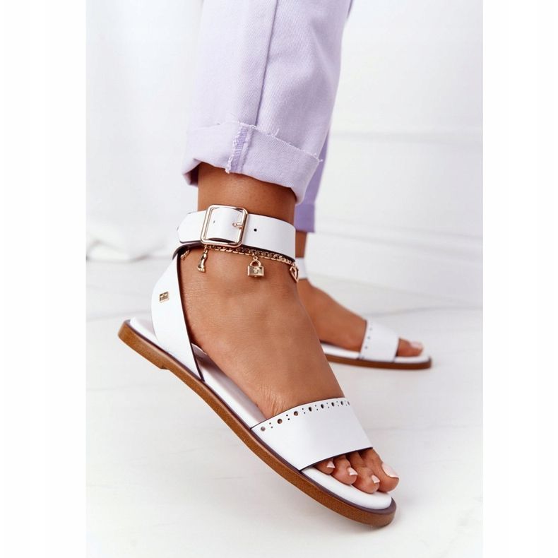 Läder Sandaler Big Star HH274722 Vit 1