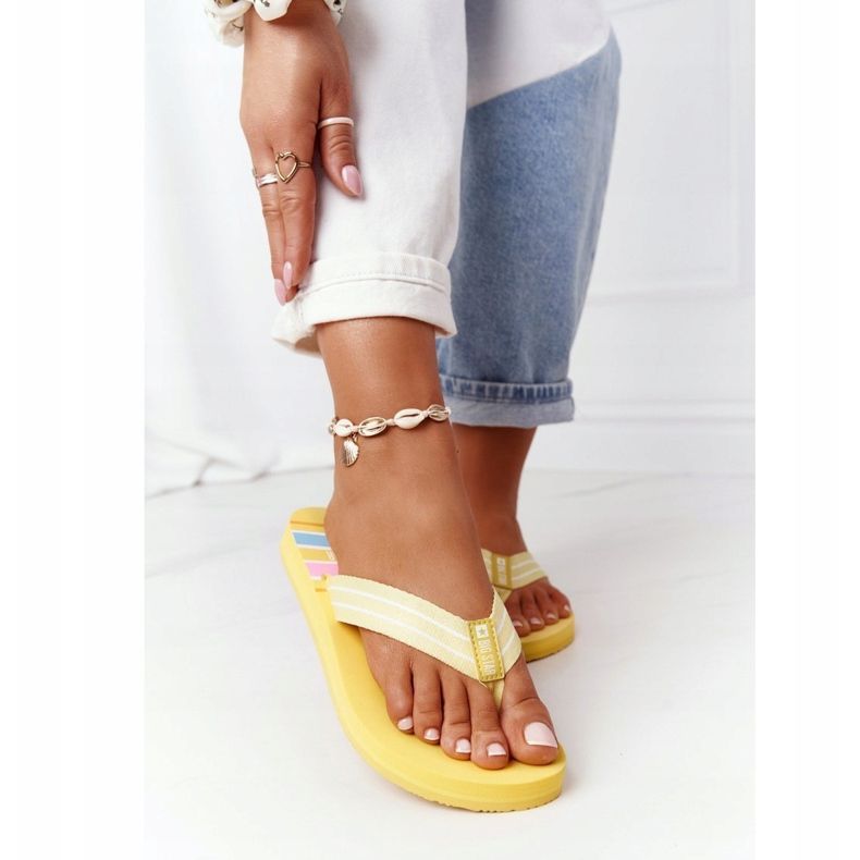 Flip-flops för kvinnor Big Star HH274A055 Gul 2